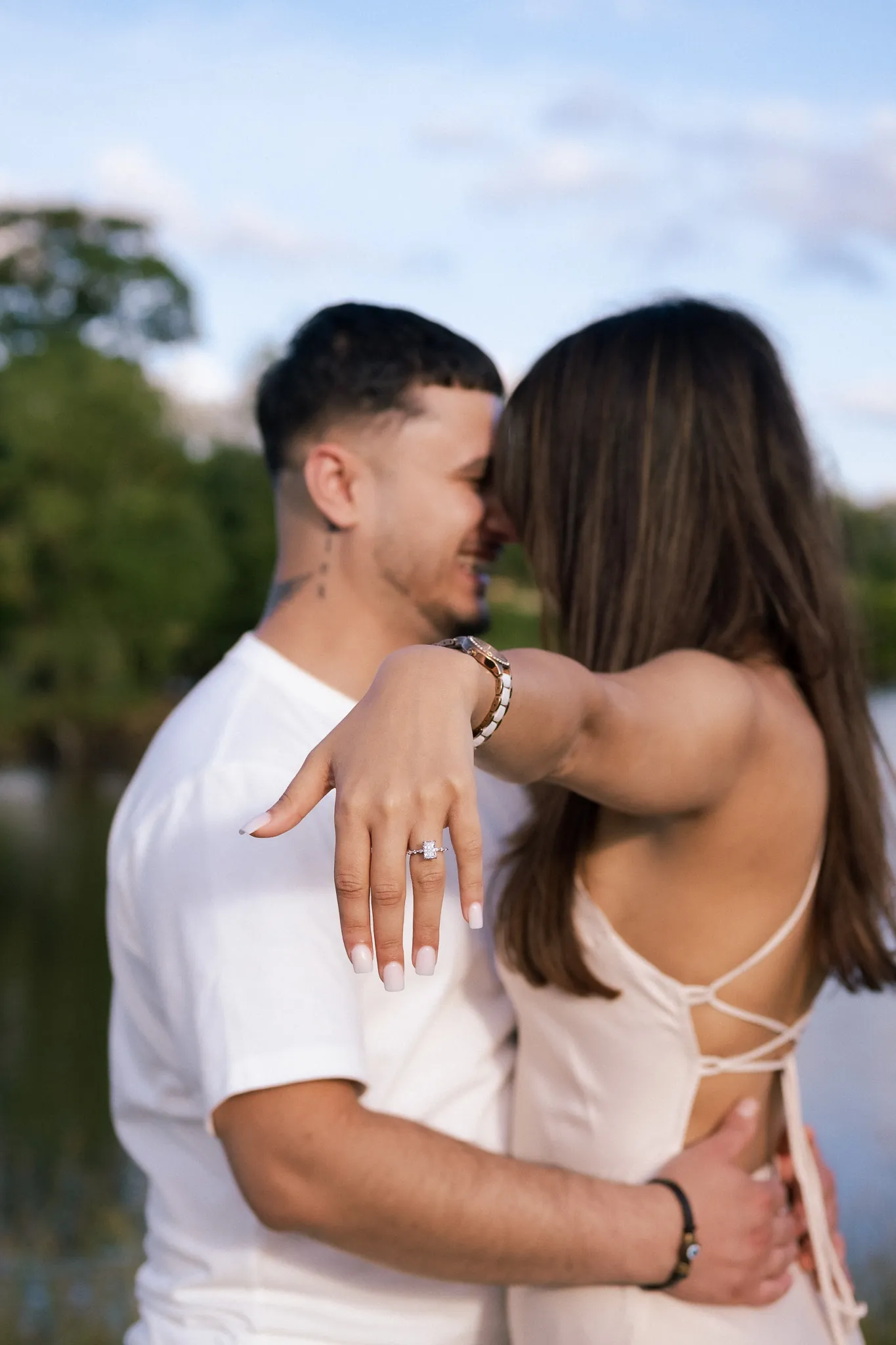 Proposal photoshoot for a couple in Richmond park